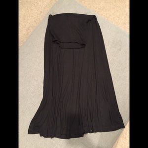 Black gap maternity maxi skirts with belly band